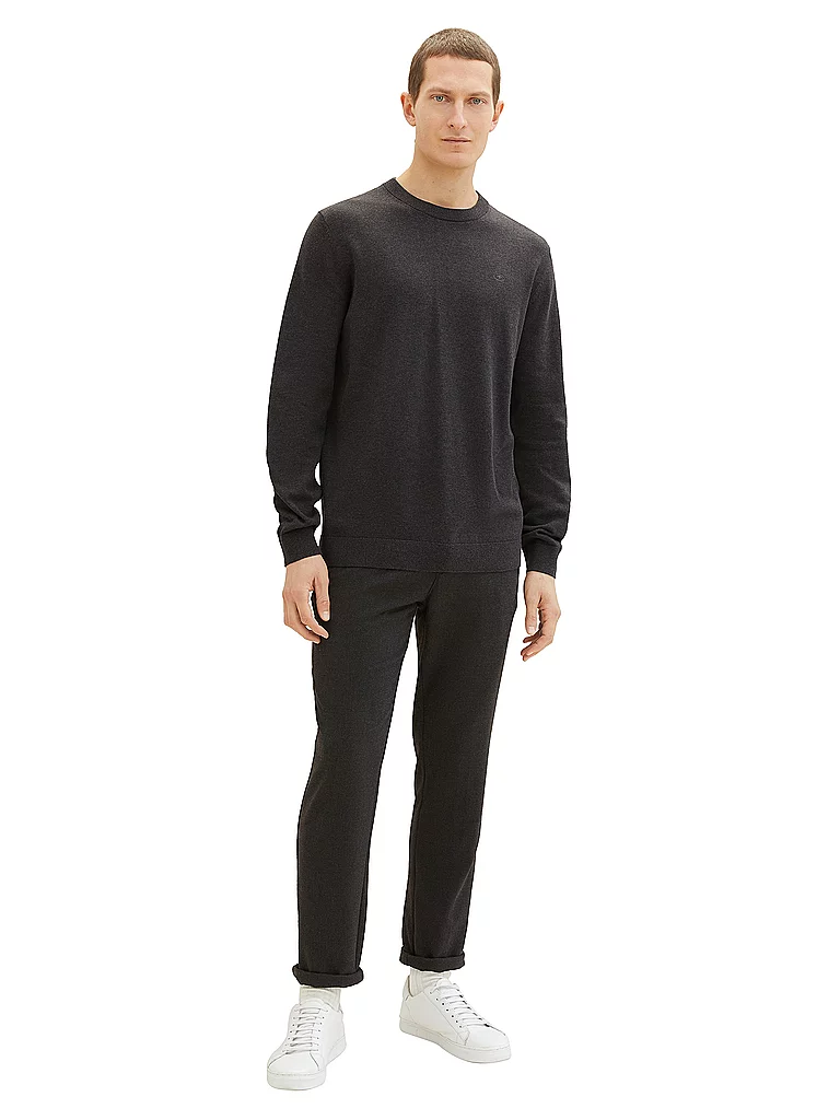 Tom Tailor 1038426 Men's Knit Sweater Black Grey Melange L 5